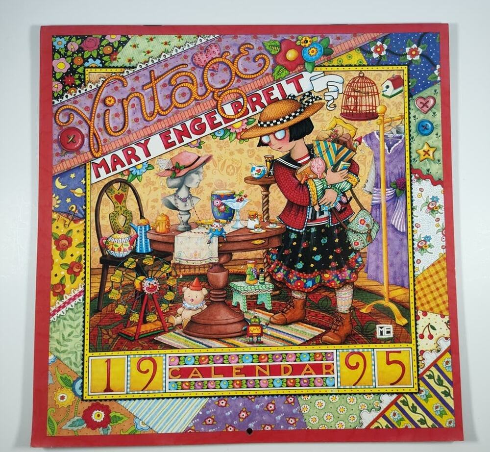Mary Engelbreit Vintage 1995 Wall Calendar 12x12  Classic designs! Frameable Art